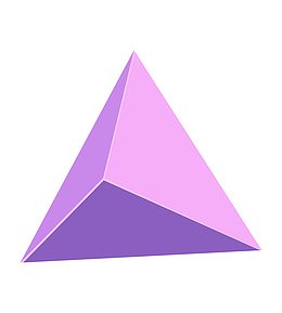 粉红色多边形几何体