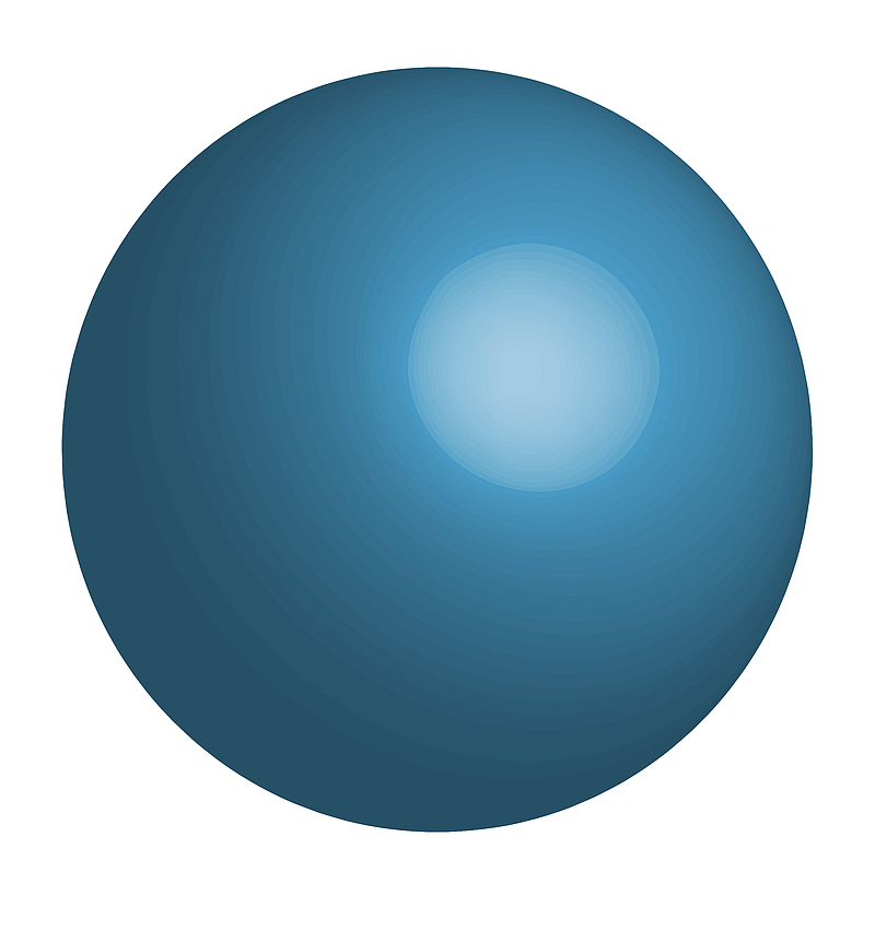 蓝色立体圆球