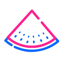 绿西瓜，无籽西瓜，卡通西瓜