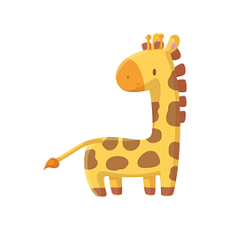 卡通可爱长颈鹿