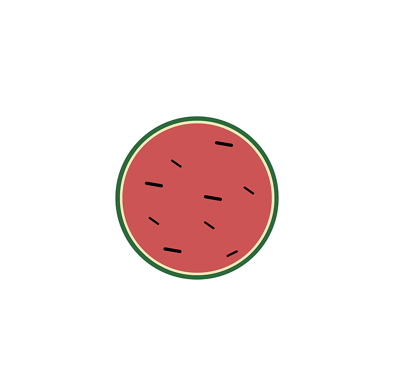 圆圆的红色西瓜