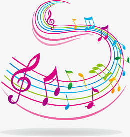 炫彩,五线谱,音符,音乐