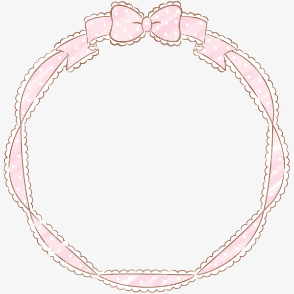 蝴蝶结圆形边框