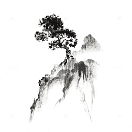 古风山水画元素