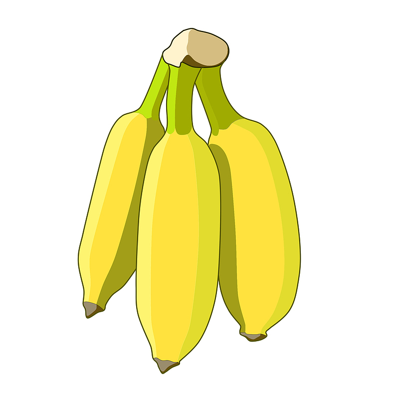小米蕉香蕉卡通手绘免抠元素