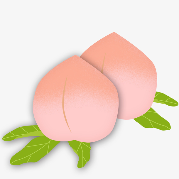 手绘卡通桃子