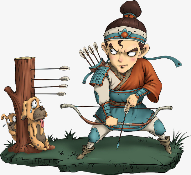 创意卡通水浒人物花荣