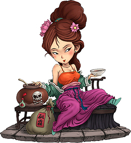 创意卡通水浒人物孙二娘