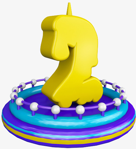 创意3d蜡烛数字2