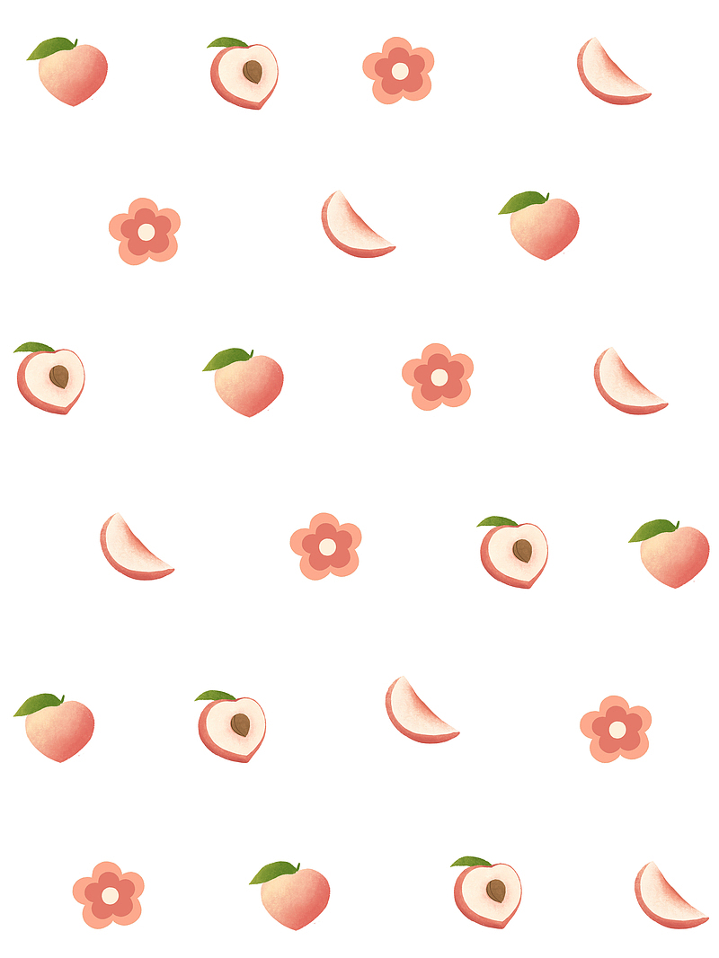桃子底纹装饰印花