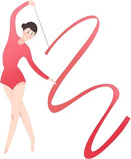 扁平风奥运体操运动员