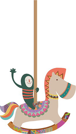 新潮卡通旋转木马