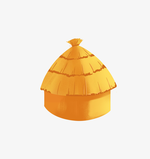 农田茅草屋草堆