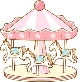 新潮可爱旋转木马