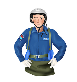 空军飞行员手绘