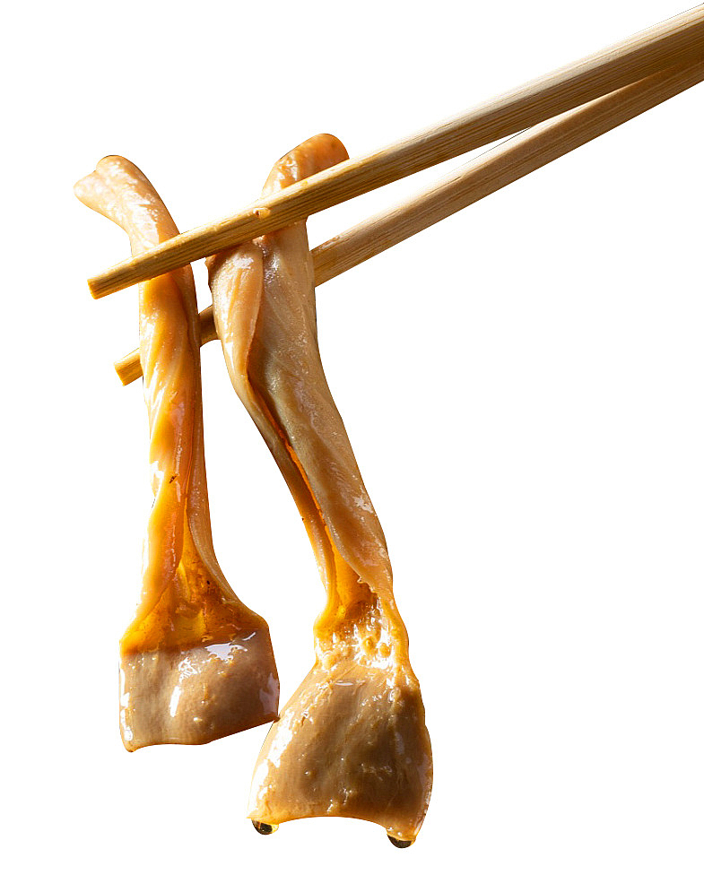 鸭货 筷子夹食物 鸭  鸭肠