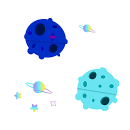 星球手绘png元素