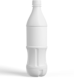 纯空白白色塑料瓶子