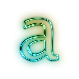绿色特效字母a