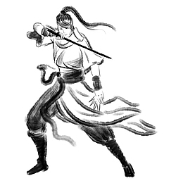 水墨画，侠客，绘画，中国风
