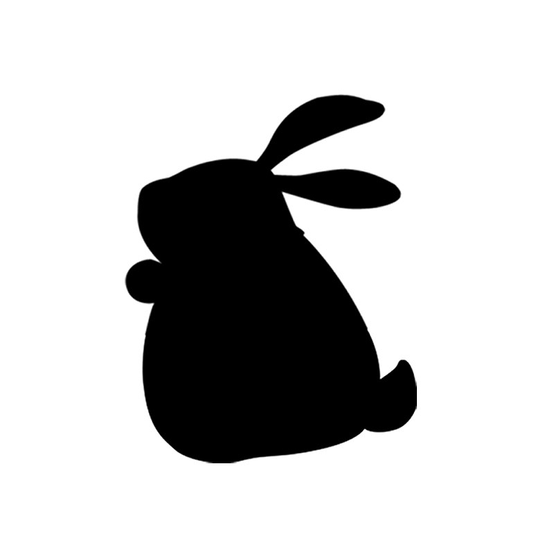八月十五嫦娥脚下的兔子剪影