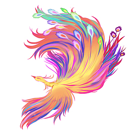 凤凰不死鸟中国古典彩色