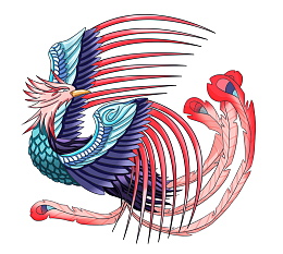 中国古典神兽凤凰不死鸟涅槃