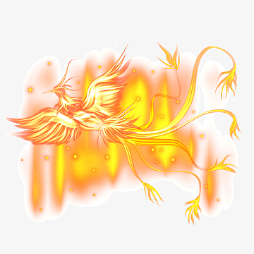 金色火焰凤凰飞翔