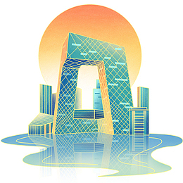 建筑风格插画