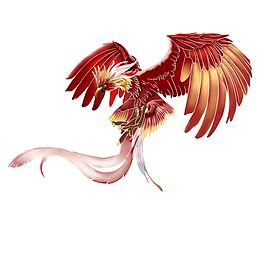 凤凰不死鸟红金中国古典神兽