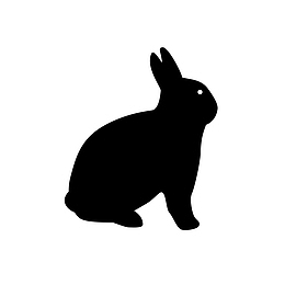 黑色兔子 兔子图标 黑色兔子图标动物图标