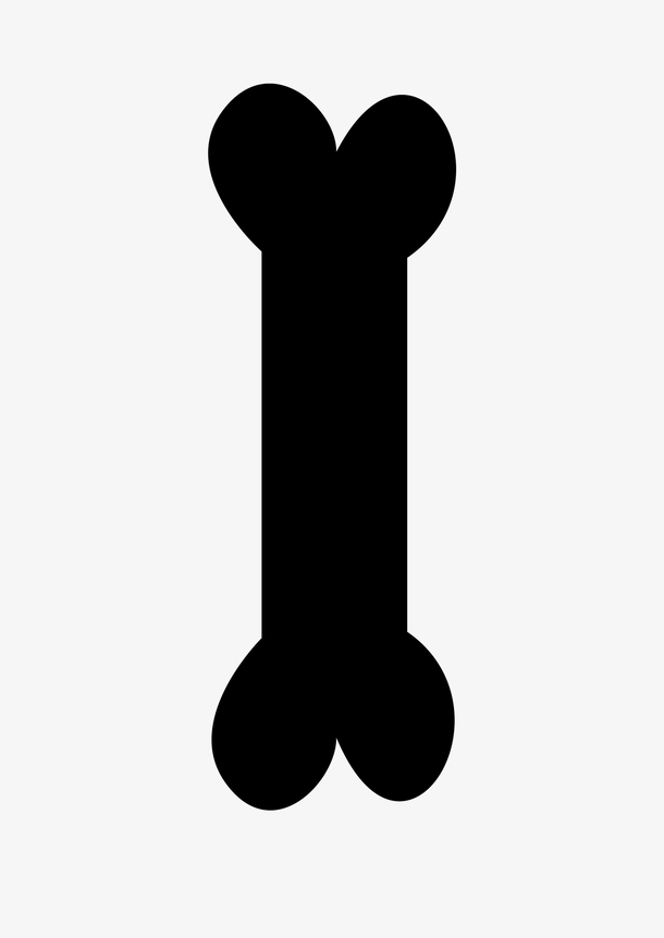 大骨头黑色阴影素材免费下载_觅元素