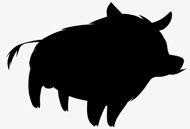 大野猪黑色阴影