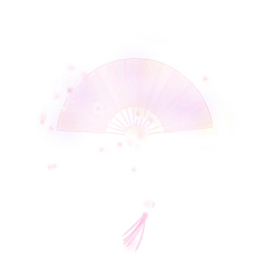 透明发光的折扇