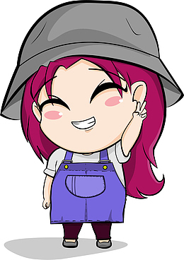 可爱女孩矢量插画