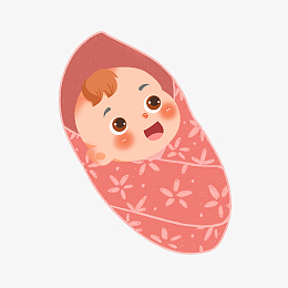粉色的婴儿襁褓素材