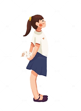 教师节兴奋的女孩考满分女孩