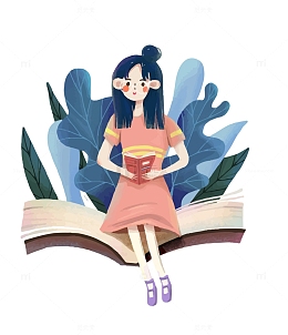 教师节看书的女孩看书的女生