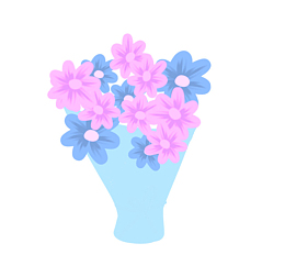 教师节鲜艳的花朵花束一束花
