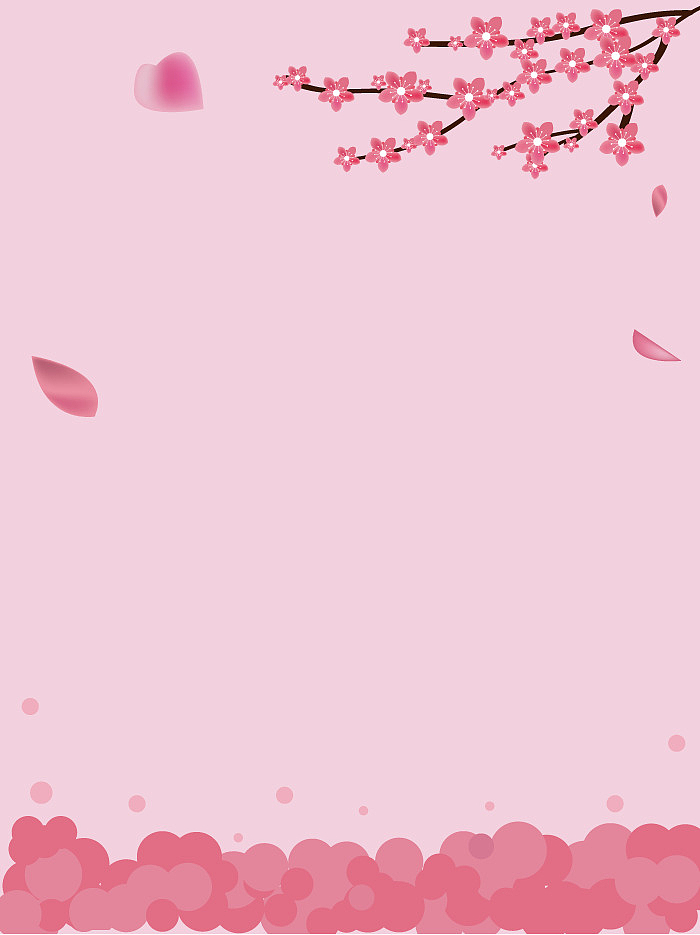 春天粉色樱花树背景