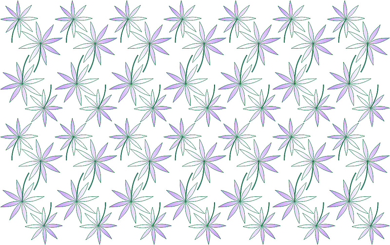 6片叶子花朵紫色