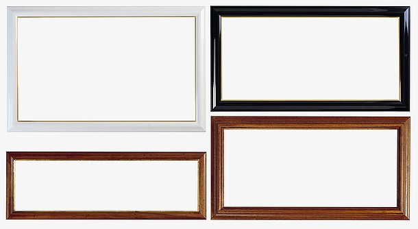 简约实木长方形相框画框素材