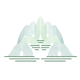 简约山峦手绘线稿