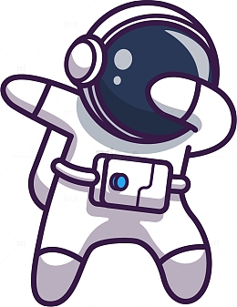 可爱装饰太空宇航员