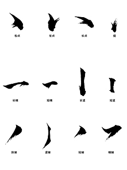 豪放毛笔笔画
