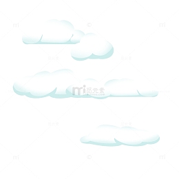 云朵白云卡通天空元素芳