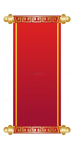 中国风红色条幅敲