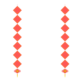 红色立体对联免费下载暮