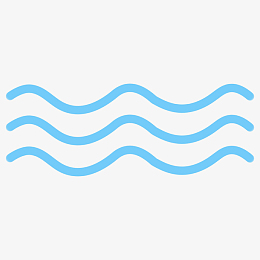 纯色波浪线条装饰