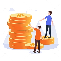 贷款金融小插画